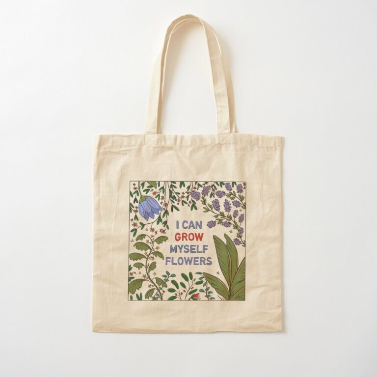 Sac tote "I can grow myself flowers"